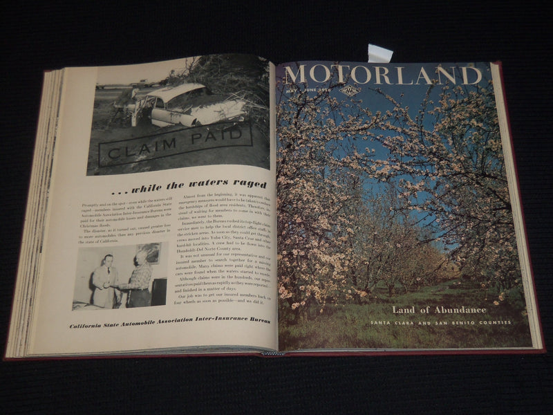 1955-1956 THE MOTOR LAND MAGAZINE BOUND VOLUME - 11 ISSUES - KD 705E
