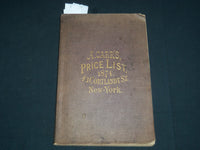 1874 A CARR WROUGHT IRON PIPE & FITTINGS PRICE LIST - NEW YORK - KD 5458