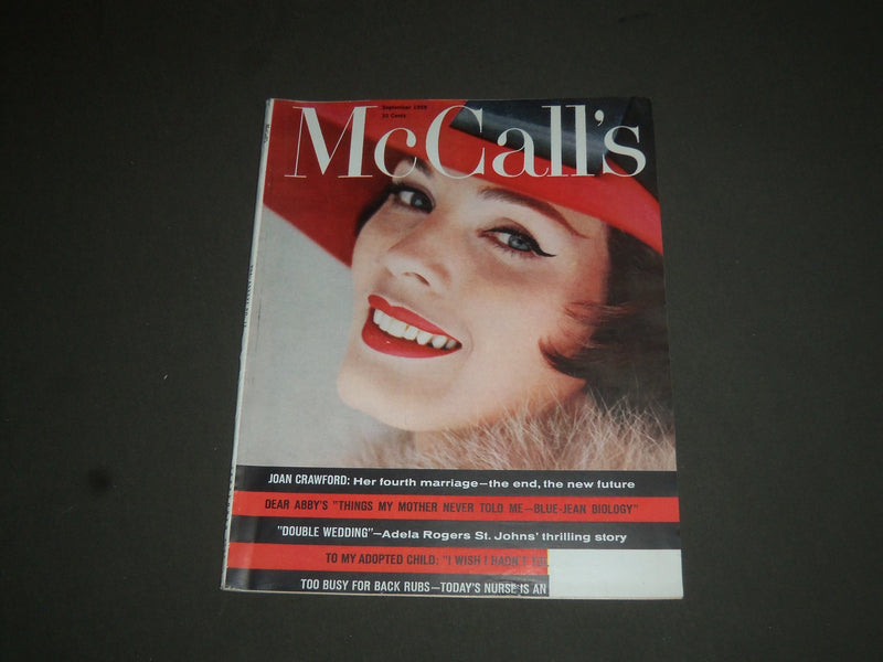 1959 SEPTEMBER MCCALL'S MAGAZINE - JOAN CRAWFORD 4TH MARRIAGE - SP 6967