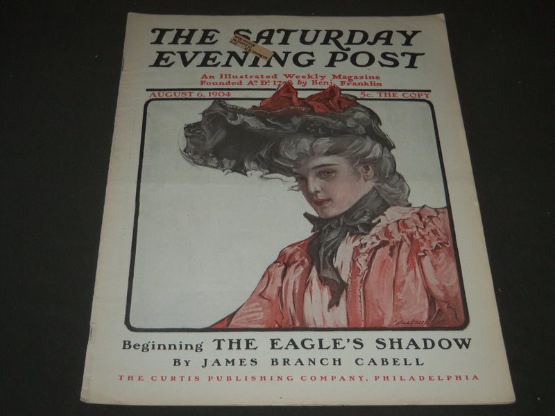 1904 AUGUST 6 THE SATURDAY EVENING POST MAGAZINE - ILLUSTRATED COVER - SP 496