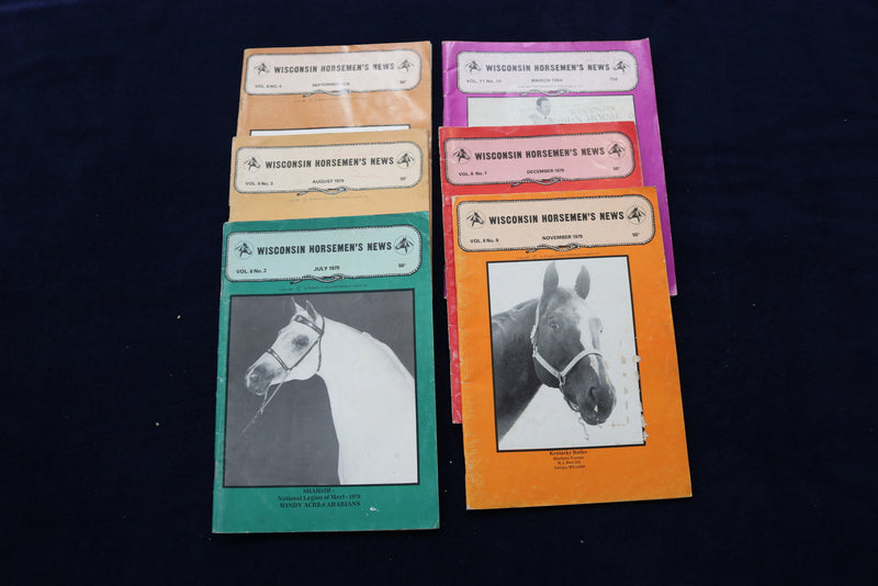 1979-1984 WISCONSIN HORSEMEN'S NEWS MAGAZINE - LOT OF 6 - O 3359