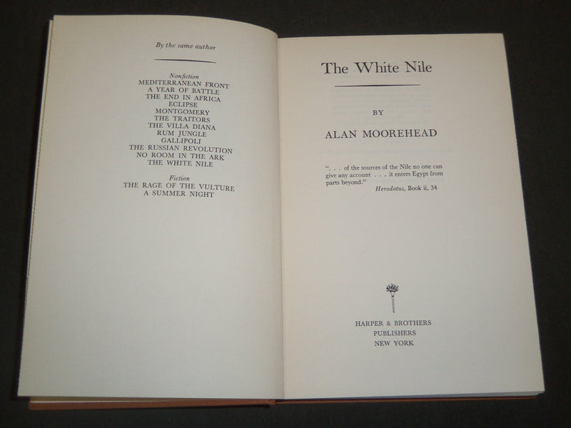 1960-1962 THE WHITE NILE & BLUE NILE BY ALAN MOOREHEAD BOOK LOT OF 2 - KD 2314