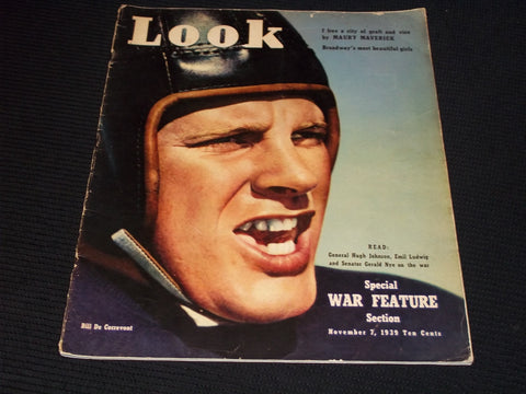1939 NOVEMBER 7 LOOK MAGAZINE - BILL DE CORREVONT FRONT COVER - E 20382