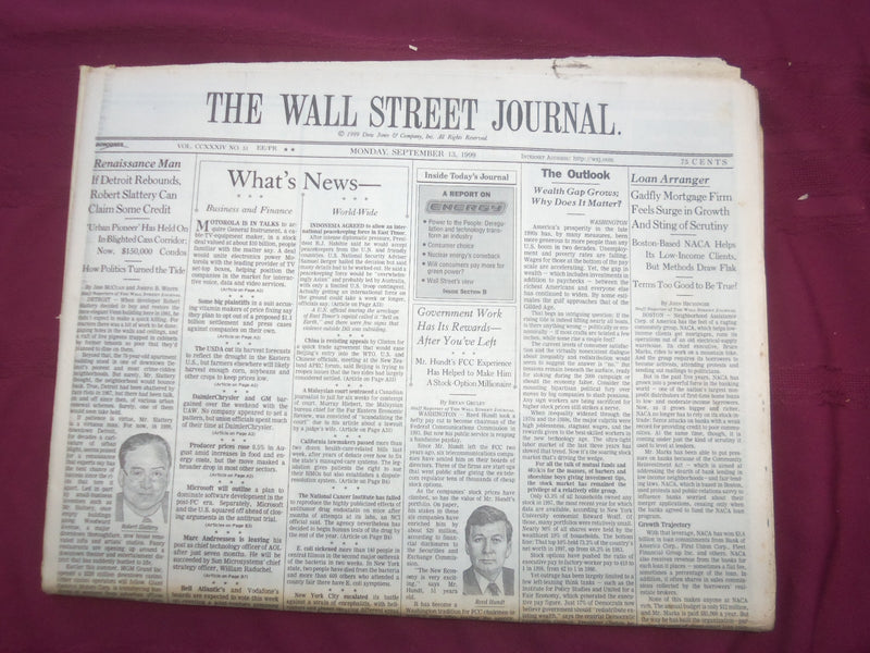1999 SEP 13 THE WALL STREET JOURNAL - GADFLY MORTGAGE FIRM FEELS SURGE - WJ 46