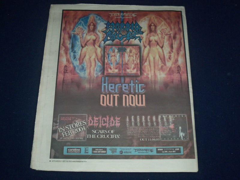 2003 OCTOBER 15-22 AQUARIAN WEEKLY NEWSPAPER - MARS VOLTA - CMJ - J 1119