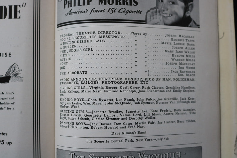 1938 I'D RATHER BE RIGHT PROGRAM- THE PLAYBILL-GEORGE M. COHAN -LOT OF 2- K 3049
