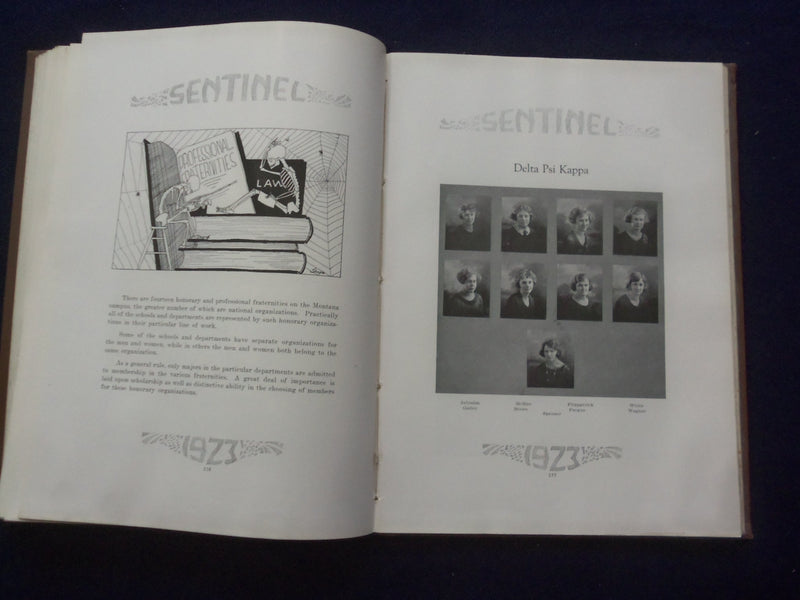 1923 SENTINAL UNIVERSITY OF MONTANA YEARBOOK - MISSOULA, MONTANA - YB 3102