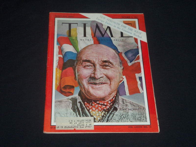 1961 OCTOBER 6 TIME MAGAZINE - JEAN MONNET - T 1815