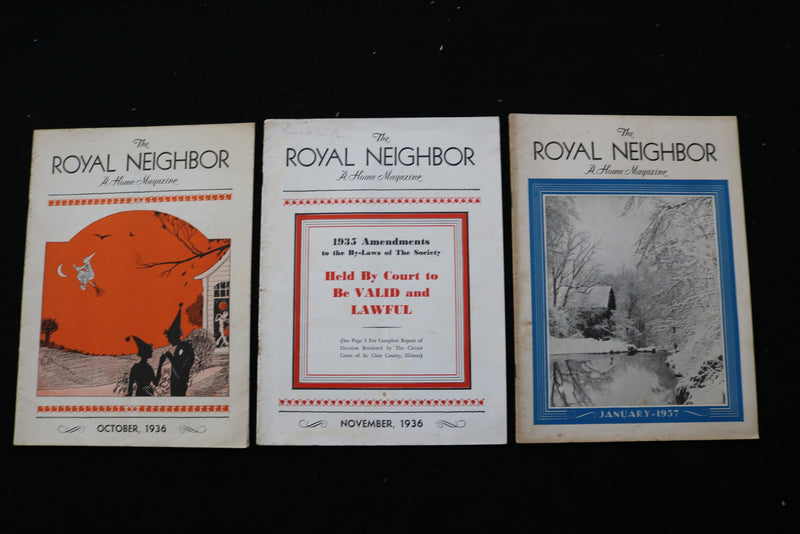 1932-1949 THE ROYAL NEIGHBOR - A HOME - MAGAZINE - LOT OF 37 - O 3709