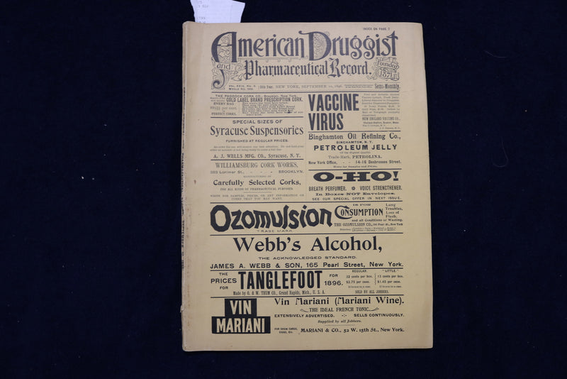 1896 SEPTMBER 10 AMERICAN DRUGGIST AND PHARMACEUTICAL RECORD - K 1658