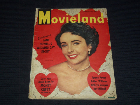 1950 FEBRUARY MOVIELAND MAGAZINE - ELIZABETH TAYLOR COVER - E 15955