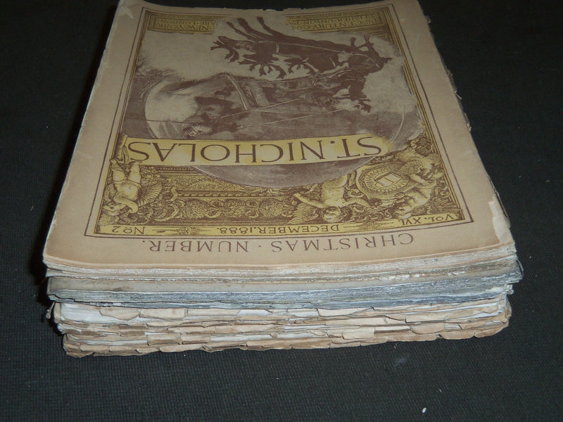 1888 ST. NICHOLAS MONTHLY MAGAZINE LOT OF 10 ISSUES - NICE ILLUS. - WR 282D