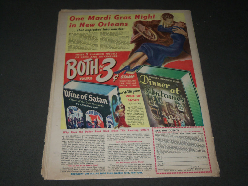 1949 MARCH 27 SUNDAY MIRROR MAGAZINE SECTION - PATRICIA NORTHRUP COVER - J 2922