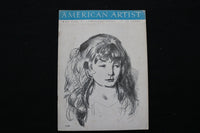 1944 MAY AMERICAN ARTIST MAGAZINE - LITHOGRAPH SKETCH OF ANNE COVER - SP 4183Q