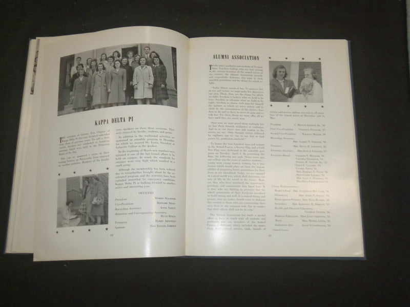 1943 NEW JERSEY STATE TEACHERS COLLEGE AT TRENTON YEARBOOK -TRENTON, NJ- YB 2297