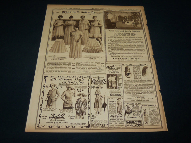 1916 JUNE 4 NEW YORK TIMES ROTO PICTURE SECTION - BELMONT PARK RACES - NT 8965