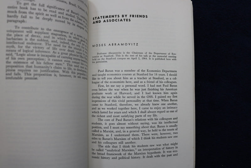 1965 MARCH MONTHLY REVIEW MAGAZINE-TO THE MEMORY OF PAUL ALEXANDER BARAN- K 1601