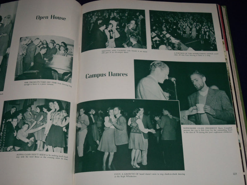1942 OREGANA UNIVERSITY OF EUGENE OREGON YEARBOOK - GREAT PHOTOS - YB 877