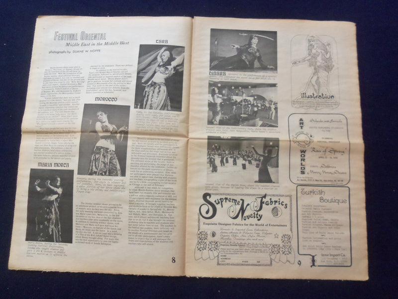 1976 HABIBI NEWSPAPER - VOLUME 3, NUMBER 2 - MIDDLE EASTERN DANCE/MUSIC- NP 6852