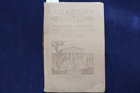 1914 APRIL ACADEMY NOTES QUARTERLY BUFFALO FINE ARTS SOFTCOVER BOOK - K 856