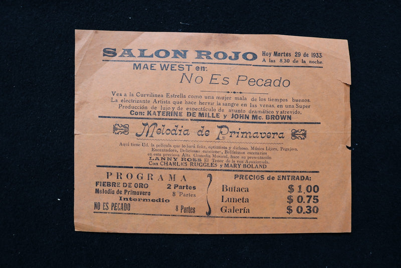 1930'S SPANISH MOVIE ANNOUNCEMENTS - LOT OF 3 - K 2857