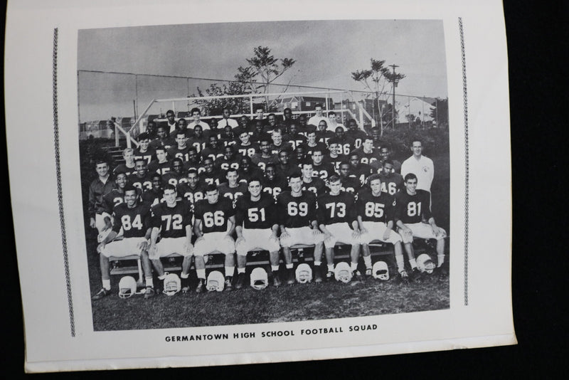 1962 NOVEMBER 22 ROXBOROUGH H.S. VS. GERMANTOWN H.S. PROGRAM - K 2852