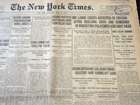 1922 MAY 11 NEW YORK TIMES - 200 LABOR CHIEFS ARRESTED IN CHICAGO - NT 5822