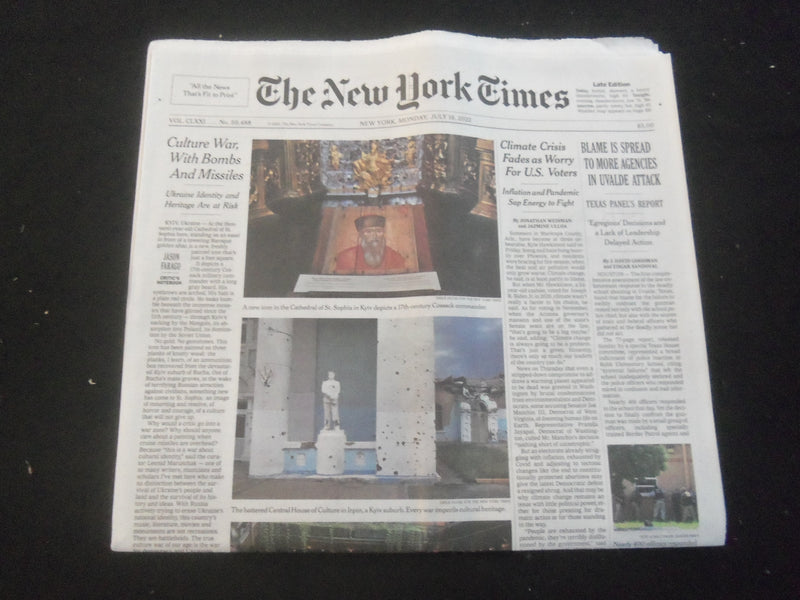 2022 JULY 18 NEW YORK TIMES - BLADE IS SPREAD TO MORE AGENCIES IN UVALDE ATTACK