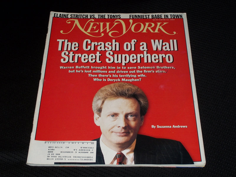 1995 JUNE 12 NEW YORK MAGAZINE - DERYCK MAUGHAN WALL STREET FRONT COVER - E 630