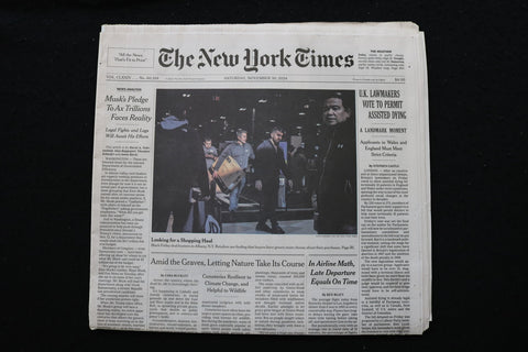 2024 NOVEMBER 30 NEW YORK TIMES - MUSK'S PLEDGE TO AX TRILLIONS FACES REALITY