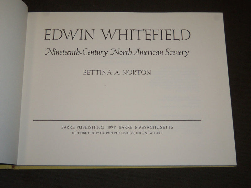 1977 EDWIN WHITEFIELD BY BETTINA A. NORTON BOOK - NICE PRINTS - KD 3611