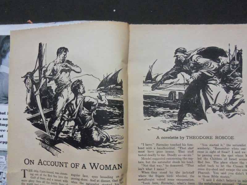 1936 JANUARY ADVENTURE MAGAZINE - SPY NEAR EAST OIL FIELDS - ARED WHTIE - J 5539