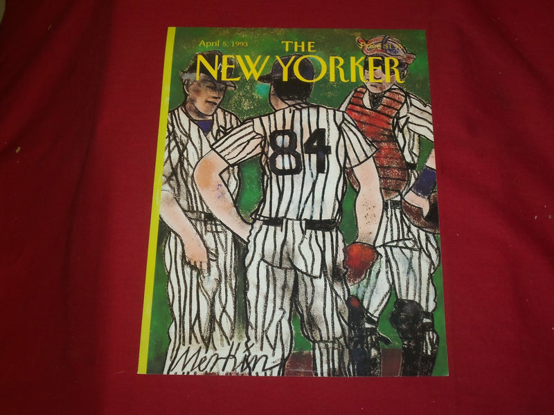1993 APRIL 5 NEW YORKER MAGAZINE FRONT COVER ONLY - GREAT ART FOR FRAMING