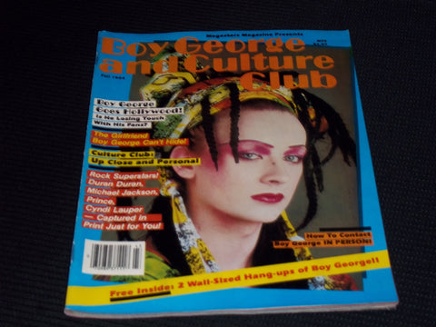 1984 FALL BOY GEORGE & CULTURE CLUB MAGAZINE - 2 WALL SIZED POSTERS - E 15302