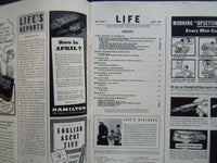 1941 APRIL 7 LIFE MAGAZINE - SPRING SHOWERS - L 229