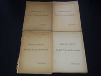 1920-1923 BIBLIOTHEQUE DE M. LE CTE RENE DE BEARN VOLUME 1-4 LOT OF 4 - O 2351B