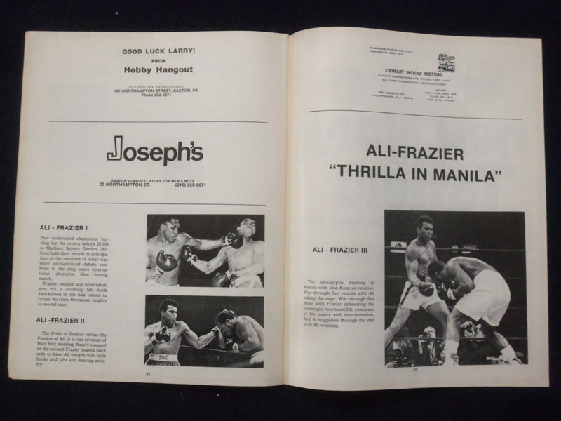 1976 JANUARY 29 LEGIGH VALLEY HONORS SPORTSMAN LARRY HOLMES PROGRAM - K 160