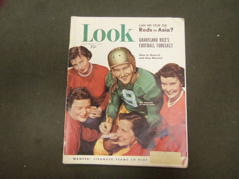 1950 SEPTEMBER 12 LOOK MAGAZINE - BOB WILLIAMS OF NOTRE DAME - ST 2861