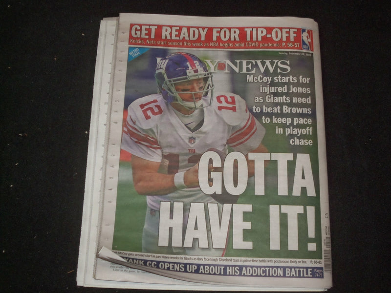 2020 DECEMBER 20 NEW YORK DAILY NEWS NEWSPAPER - QUEENS DEATH TRAP HOUSE FIRE