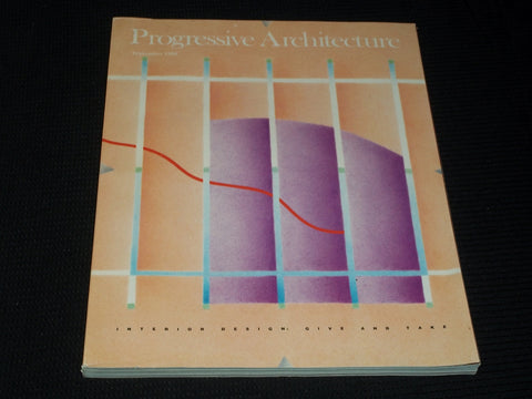 1984 SEPTEMBER PROGRESSIVE ARCHITECTURE MAGAZINE - INTERIORS COVER - E 4132