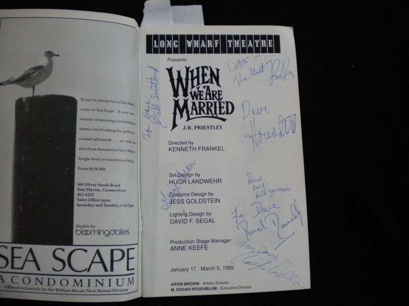 1989 WHEN WE ARE MARRIED PROGRAM - 16 SIGNATURES - J 8287