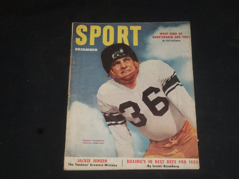 1952 DECEMBER SPORT MAGAZINE - JOHNNY OLSZEWSKI COVER - SP 8484