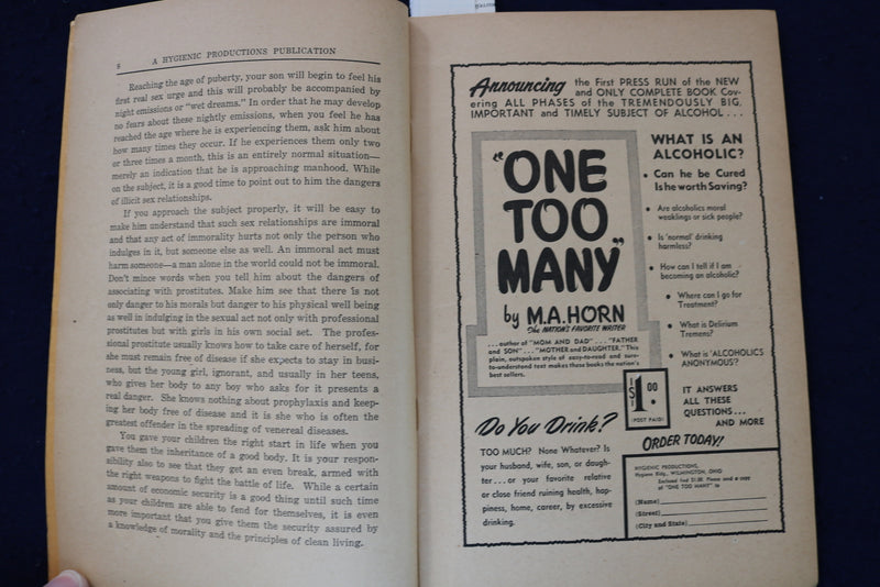 1948 FATHER AND SON MANUAL OF HYGIENE SOFTCOVER BOOK - K 1326