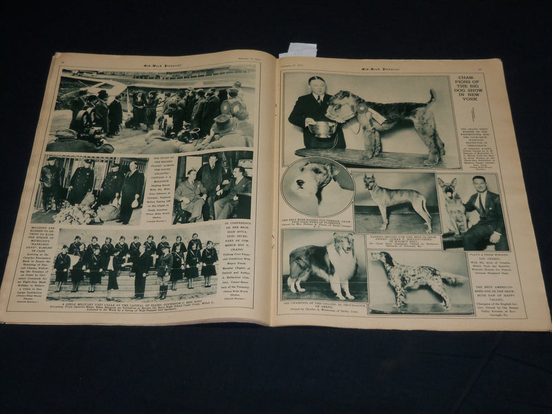 1933 FEBRUARY 25 MID-WEEK PICTORIAL MAGAZINE SECTION - HOOVER - GEHRIG - NP 4526