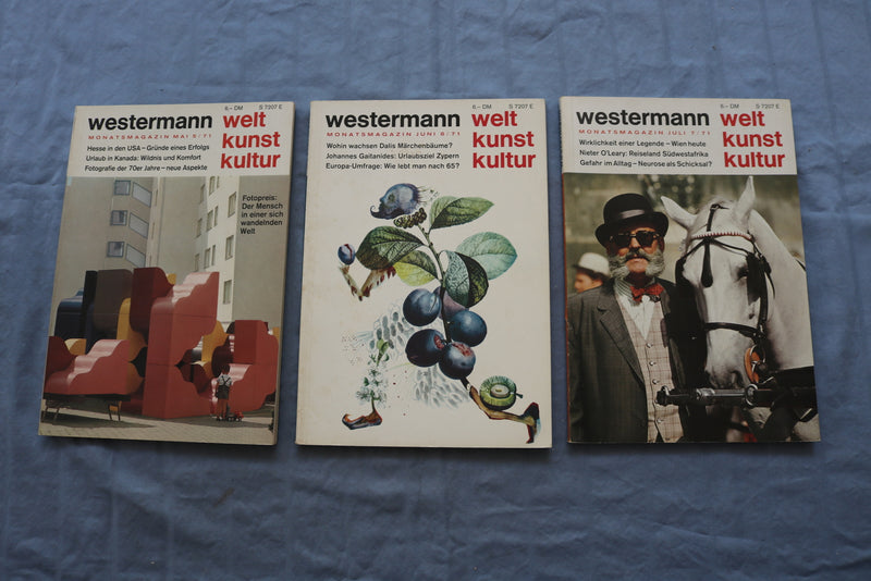 1971-1973 WESTERMANN MONATSMAGAZIN MAGAZINE - LOT OF 20 - GERMAN TEXT - O 3339