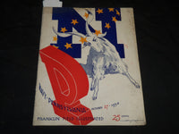 1934 OCTOBER 27 NAVY VS. PENNSYLVANIA COLLEGE FOOTBALL PROGRAM - J 5767