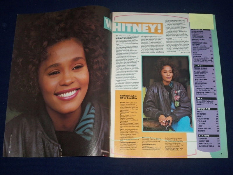 1987 MAY 30 NUMBER ONE MAGAZINE - DEREK DICK - WHITNEY HOUSTON - J 940