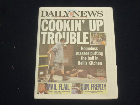 2020 AUGUST 16 NEW YORK DAILY NEWS NEWSPAPER - RISING HOMELESS IN HELL'S KITCHEN