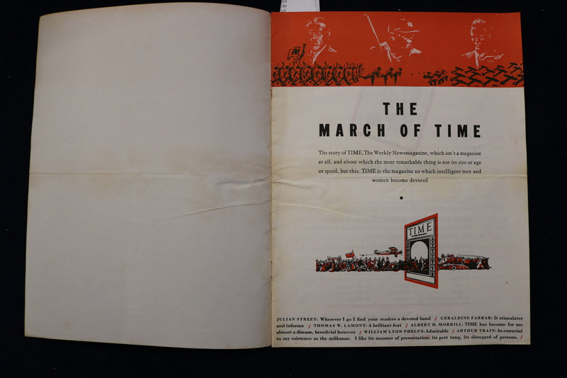 1934 THE MARCH OF TIME - A HISTORY OF TIME MAGAZINE - SOFTCOVER - K 1431