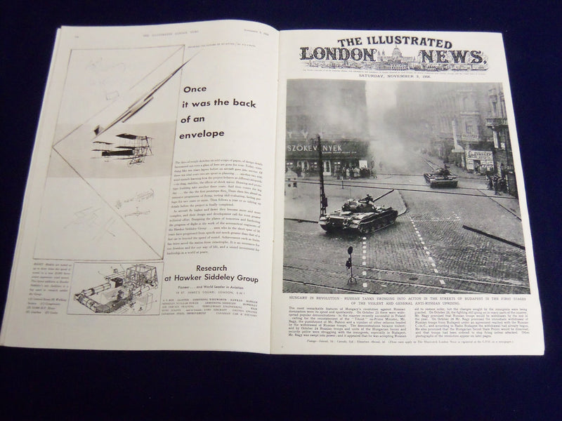 1956 NOVEMBER 3 ILLUSTRATED LONDON NEWS MAGAZINE - BUDAPEST STREETS - E 8069